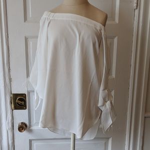 Club Monaco off the shoulder tie top
